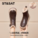 Saturday thick snow boots female 2024 winter new model plus velvet thickened big cotton shoes increases short tube Martin boots women's boots
