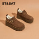 Saturday thick-soled heightened Birkenstock shoes for women plus velvet loafers 2025 new winter warm snow boots for women cotton shoes
