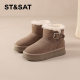 Saturday wool shoes for women 2025 new winter plus velvet cotton shoes thick sole warm snow boots sports casual shoes