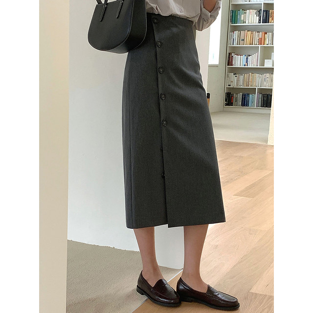 Irregular skirt Spring and Autumn 2024 spring clothing design niche mid-length suit skirt women's high-waist commuting skirt