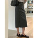Irregular skirt Spring and Autumn 2024 spring clothing design niche mid-length suit skirt women's high-waist commuting skirt