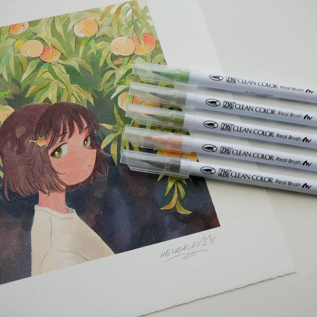 68 99日本吴竹6000毛笔头漫画水彩上色笔插画笔手