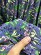 Purple floral chiffon skirt for women in summer flowing long skirt for slim A-line mid-length pleated print skirt