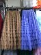 Niche layered ruffled mesh cake skirt floor-moving long skirt autumn and winter super fairy sweet gauze skirt a line puffy skirt