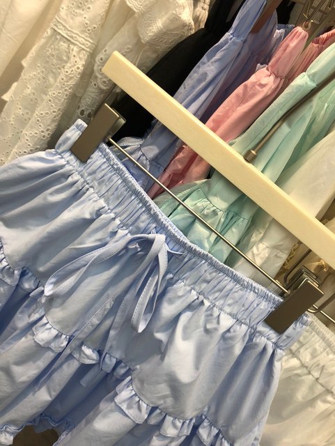 French sweet cake skirt white high waist lace-up skirt ruffled fluffy skirt A-line short skirt umbrella skirt skirt skirt