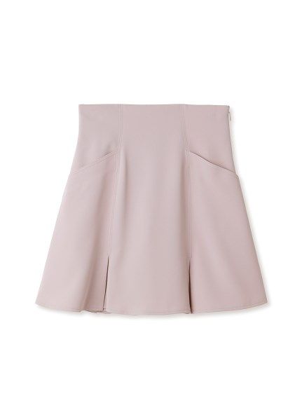 Sweet and playful! S-home style ruffled pocket design versatile high-waisted skirt