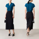 Amii commuting versatile high waist straight skirt for women in summer, slimming over the knee long one-step skirt 2023 new long skirt