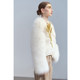 Amii2024 winter new style modern warm V-neck imitation fox fur fur coat women's metal buckle loose top