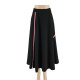 New!Falun INA Asymmetric contrasting color striped color block college style women's spring and autumn big hem skirt long skirt FRBS6615