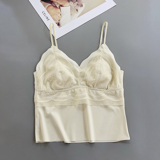 Gufei 3117 beautiful back lingerie rabbit ears lace traceless suspender vest large breasts small breasts with chest pads outside women's thin