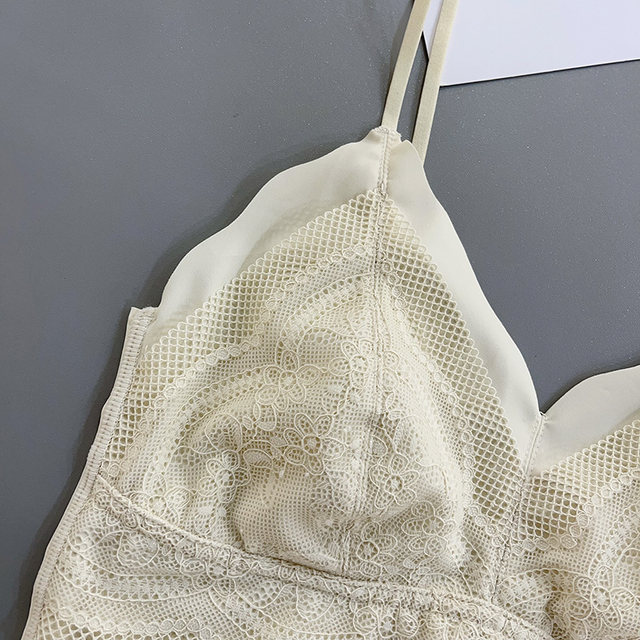 Gufei 3117 beautiful back lingerie rabbit ears lace traceless suspender vest large breasts small breasts with chest pads outside women's thin