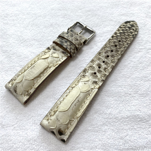 Handmade customized genuine leather python leather watch strap, genuine leather for men and women, Submariner, Tissot, Longines, Mido, Seamaster, etc.