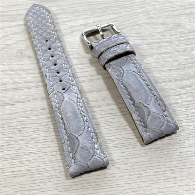Handmade customized genuine leather python leather watch strap, genuine leather for men and women, Submariner, Tissot, Longines, Mido, Seamaster, etc.