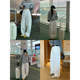 NAZ's large size cotton twill casual sports style loose high-waist overalls spring fat mm straight trousers
