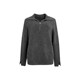 NAZ large size winter new half open collar design slit top fat girl slimming women's knitted sweater