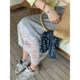 NAZ's big size modern striped lace splicing versatile high waist retro age-reducing fat girl looking slim skirt for women