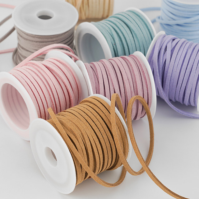 2.6mm Korean velvet leather rope double-sided suede rope handmade DIY cake bouquet packaging thin ribbon simulated velvet belt