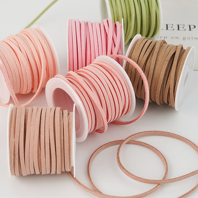 2.6mm Korean velvet leather rope double-sided suede rope handmade DIY cake bouquet packaging thin ribbon simulated velvet belt