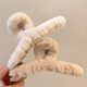 Autumn and winter plush hair clip high-end women's 2025 new shark clip back of the head large hairpin clip headwear