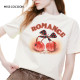 MISS COCOON white pure cotton short-sleeved 2025 summer new iron diamond pattern round neck inner T-shirt