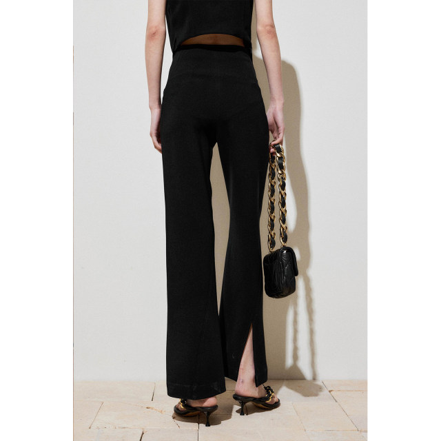 MRS Studios imported from Japan, triacetic acid foot mouth asymmetrical one-sided split long legs to make the floor slim and black trousers