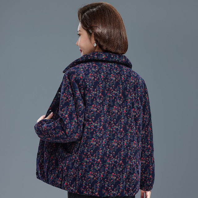 Grandma's winter cotton clothing new winter cotton cotton clothing fashion middle -aged elderly female mother thick cotton jacket
