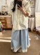 Spring and summer embroidered lace doll collar short-sleeved shirt for women Risen series loose age-reducing slimming college style versatile shirt
