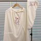 Cute soft bath skirt that can be worn and wrapped in ins cartoon bunny Velcro bath towel dry hair cap two-piece set