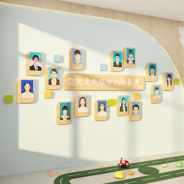 Teacher Office Cultural Wall Sticker Photo Introduction Style Display ...