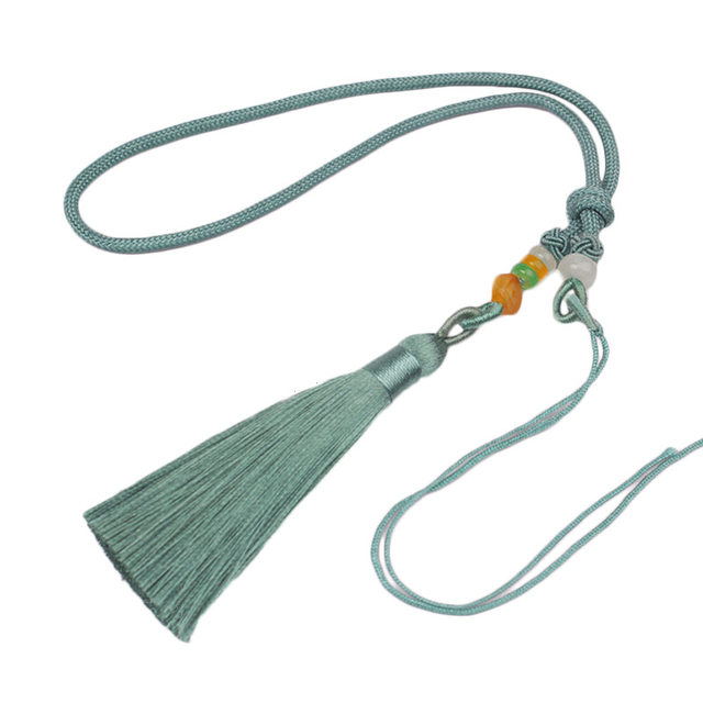 Car hanging bag lanyard hand-woven diy tassel toy rope jade agate beeswax jewelry article toy handle rope