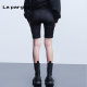Napajia high-waist sports five-point tights 2025 spring new women's black personalized casual versatile pants