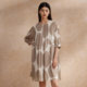 Broadcasting temperament round neck dress women's shopping malls in the same summer new casual loose and fashionable long skirt BDR2LD1152
