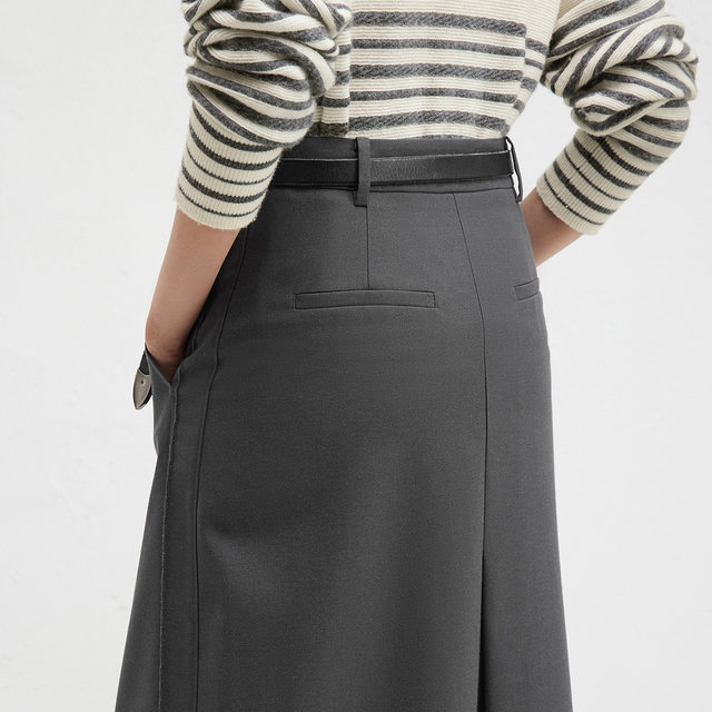 
The same style of the style of the simple skirt for women in the shopping mall 24 new winter commuter loose A-line long skirt BDR4BD3446