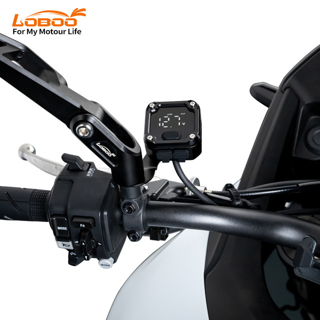 LOBOO Raw Motorcycle Car Bidirectional Fast Charging 130W High Power Battery Charger Aluminum Alloy Waterproof