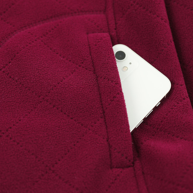 Add velvet thickened cotton jackets autumn and winter long -length shake fleece sweater middle -aged and elderly fashion mothers are thin outside women