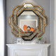 European -style light luxury bathroom mirror wall -mounted bathroom mirror restaurant edge porch art fashion decorative mirror inlaid diamond alien
