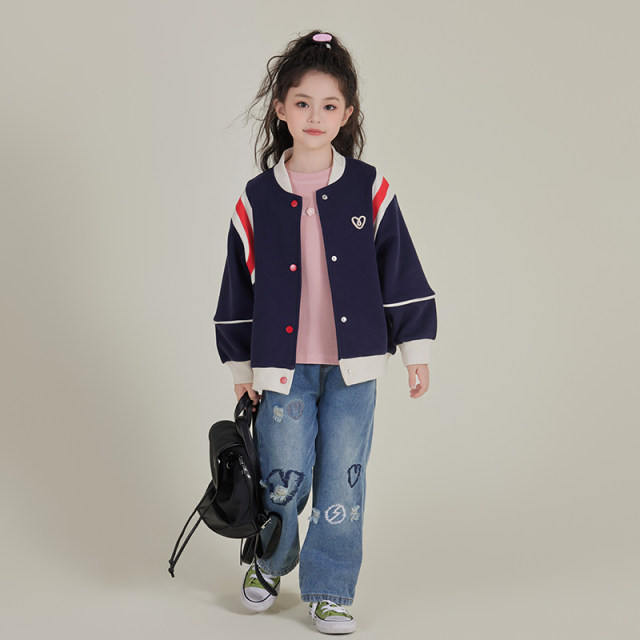 Gardenia Growth Record Children's Clothing Girls' Coat Spring 2025 New Korean Style Children's Baby Fashionable Casual Baseball Suit