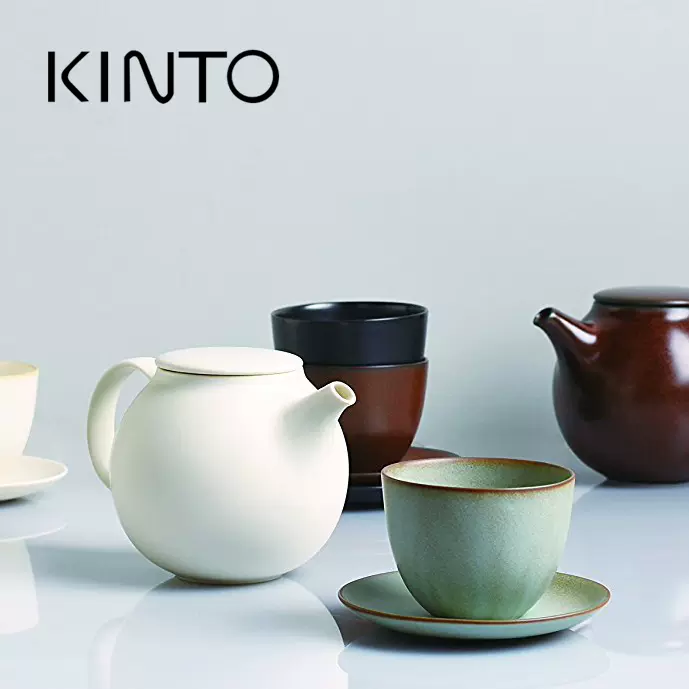 日本kinto 陶瓷茶壶500ml 花茶壶过滤茶具泡花茶壶手工制造茶具