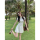 MULVAN Black knitted skirt Women's short skirt High waist slim A-line anti-exposure pants skirt pleated ballet skirt