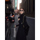 MULVAN turtleneck knitted dress for women thickened autumn and winter temperament waist-hugging over-knee long skirt inner skirt