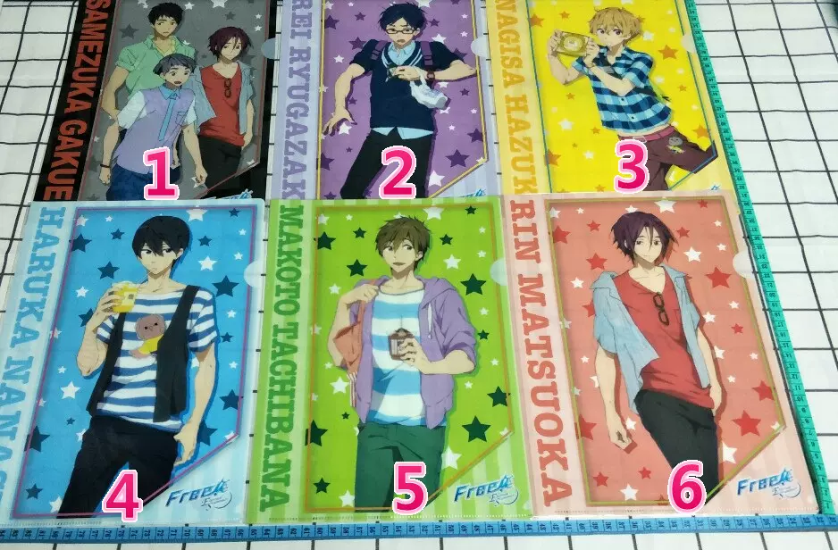 日版free 男子游泳部塑料文件夹真琴遥凛渚怜