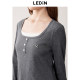 Lecho fake two-piece knitted dress for autumn new Grey series slim waist long-sleeved dress
