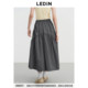 Lecho bow large umbrella skirt spring style large pocket decorative skirt C2GFF1509*
