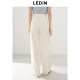 Lecho Korean girl's cherry casual trousers 2025 spring new pleated wide-leg pants slim and versatile trousers
