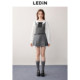 Lecho vintage spliced ​​skirt pants spring and autumn new style grey shorts casual versatile Korean ballet skirt pants women's pants