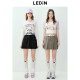 Lecheng denim pleated short skirt summer new wasteland style flower bud skirt heavy industry washing Y2K short skirt
