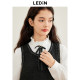 Lecho glitter small fragrance style A-line vest skirt for winter new breasted design temperament and golden style small black skirt
