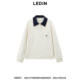 Lecho 2025 spring new college style POLO lapel contrasting sweatshirt C2CRF1333*