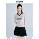 Lecho irregular double-layer short skirt summer new black skirt C2GEF2150
