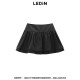 Lecho irregular double-layer short skirt summer new black skirt C2GEF2150
